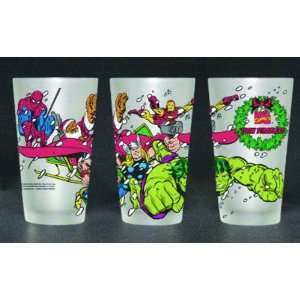   Toon Tumblers Marvel Holiday Clear 16 oz. Pint Glass