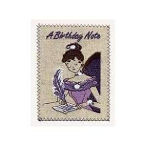    Card Note B Embroidery/Birthday Note Lady 