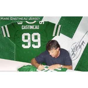  Mark Gastineau Autographed Football   Jersey 