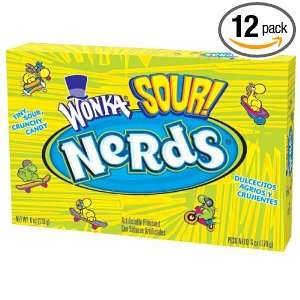 Wonka Nerds Sour, 6 Ounce Video Boxes (Pack of 12)  