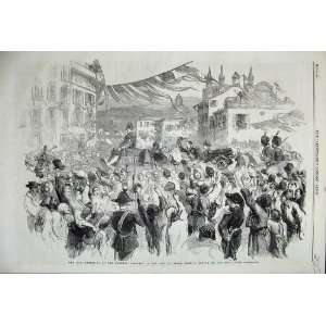  1859 War Reception Emperor Napoleon City Genoa Spain