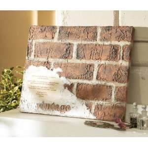  20 Brick Decoupage Distressed Inscription Wall Art