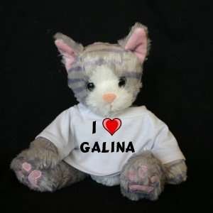  Plush Stuffed Cat (Kit Kat) toy I Love Galina t shirt 