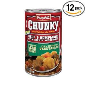 Campbells Chunky Beef Dumplings with Hearty Vegetables Soup, 18.8 