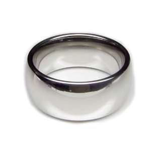  Stainless Steel Wide Dome Wedding Band Ring (10 MM) (11.00 