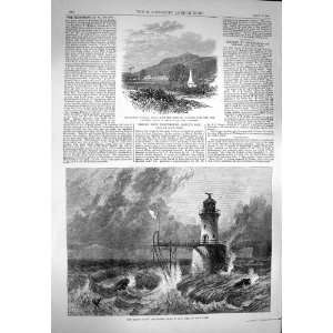  1869 Roman Rocks Lighthouse Cap Hope Machurda India