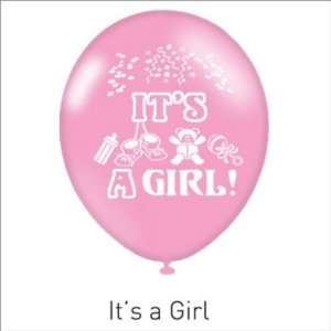  12 Printed Balloon 10Ct Its A Girl Case Pack 240   892466 