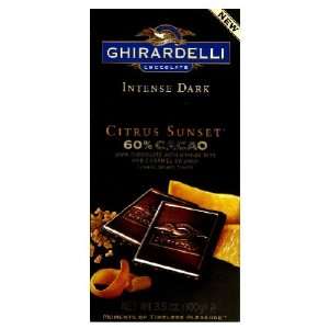  Ghirardelli, Chocolate Bar Intns Dark Citru, 3.5 Ounce (12 