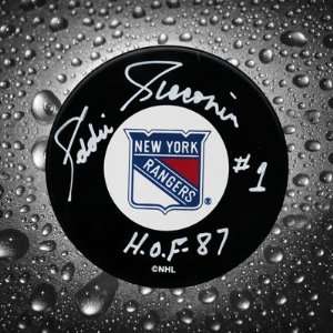  Ed Giacomin New York Rangers Autographed Puck Sports 