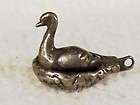 1940s STERLING MOVABLE GOOSE THAT LAID THE GOLDEN EGG CHARM
