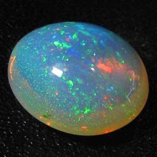 44CTS MULTICOLOR FIRE NATURAL AFRICAN ETHIOPIAN WELO SOLID OPAL 