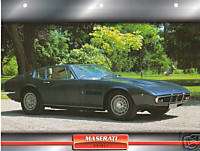 1969 69 MASERATI GHIBLI Italy Car 8.5x11 Print Sheet  