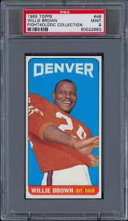 1965 Topps Football #46 Willie Brown SP (Rookie Hall of Famer), PSA 9 