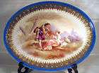 LARGE SEVRES STYLE PLATTER HAND PAINTED ARTIST SIGNED