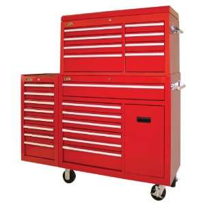   Chest and Side Cabinet, 59 Width x 18 Depth x 55 5/16 Height, Red