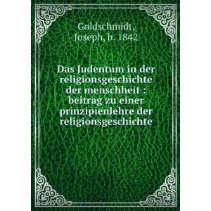   Prinzipienlehre Der Religionsgeschichte Joseph Goldschmidt Books