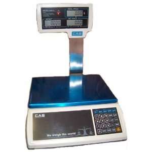  CAS S 2000 Jr Price Computing Scale with LCD/Pole Display 
