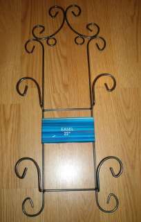 LOT 2 WROUGHT IRON ANTIQUE SILVER PLATE FRAME EASEL NEW  