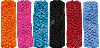 New Colorful Cute 12 pcs 1.5 Crochet Headbands Hair Bow for Baby 