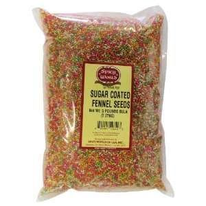 Spicy World Sugar Coated Fennel Seeds Bulk, 5 Pounds  