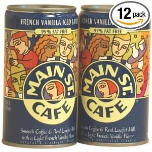 Main St. Cafe French Vanilla Iced Latte, 11 Ounce Can (Pack of 12)