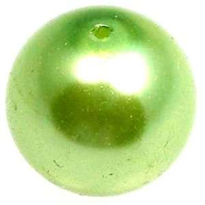  Green Glass pearl bead. (30 pcs). 14mm 050408 Arts 