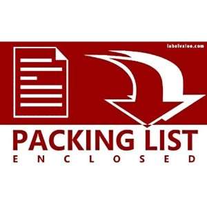  Packing List Enclosed Labels 5 x 3