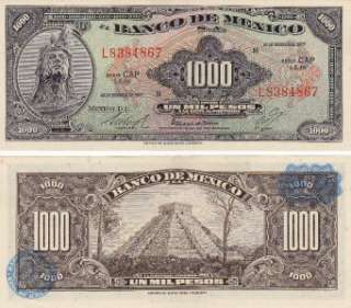 Mexico $1,000 Pesos Cuauhtemoc Feb 18,1977 UNC L8384867  