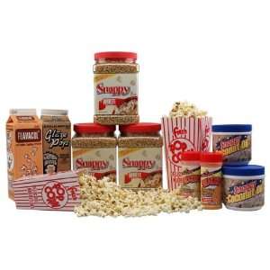 Snappy Popcorn Deluxe Home Theatre Kit   White  Grocery 
