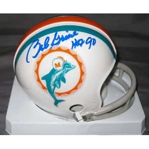  Bob Griese Signed Mini Helmet   2 bar Dolphins Hof 