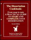 Dissertation Cookbook From Soup to Nuts  A Practical Guide to Help 