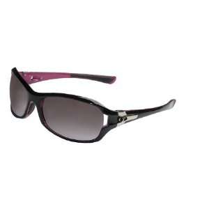  TIFOSI   DEA GLOSS BLACK AND PINK 3 LENS SUNGLASSES (T 