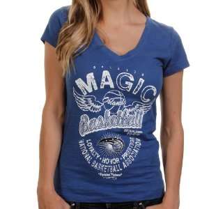  Orlando Magic Ladies Gunner Glitz T Shirt   Royal Blue 