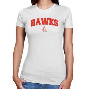  Hartford Hawks Ladies White Logo Arch Slim Fit T shirt 