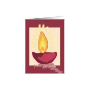 Diwali Greetings Lamp Card