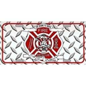 FIRE RESCUE LICENSE PLATE LOGO plates tag tags auto vehicle car front