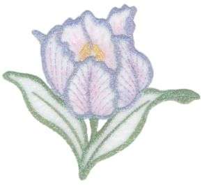 Sparkly Tulip Embroidered Iron On Applique Patch 153360  