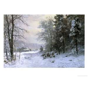 Late Lies the Winter Sun Giclee Poster Print by Anders Andersen Lundby 