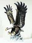 LARGE AMERICAN BALD EAGLE PORCELAIN BIRD FIGURE ART  