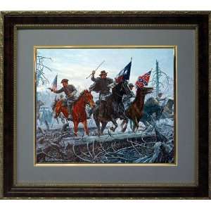  The Battle of Shiloh, Forrest and Morgan. Framed Art By 