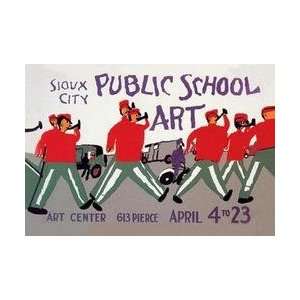  Sioux City Public School Art 12x18 Giclee on canvas