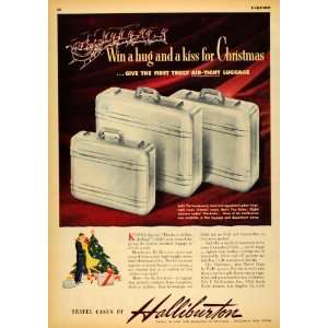  1947 Ad Halliburton Travel Case Suitcase Christmas Luggage 