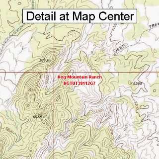USGS Topographic Quadrangle Map   Keg Mountain Ranch, Utah (Folded 