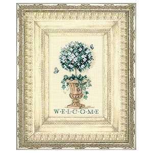  MATTED ACCENTS TOPIARY WELCOME COUNTED CROSS STITCH KIT 