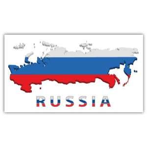  Russia Russian map flag car bumper sticker decal 6 X 3 