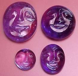 10 Cts Assorted Amethyst Faces Face Gem Stone Gemstone  