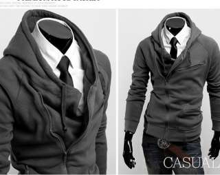 Mens Casual Hoodies Korean More Zipper Cardigan Coat  
