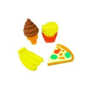  Japanese Fun 4 Piece Bright Snack Erasers Toys & Games