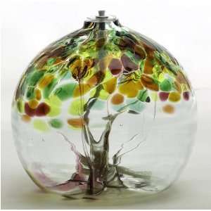  Kitras Art Glass   Oil Lamp   Hand Blown Glass   4   TREE 