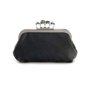  PU Leather Skull Knuckle Ring Evening Clutch Hand Bags 
